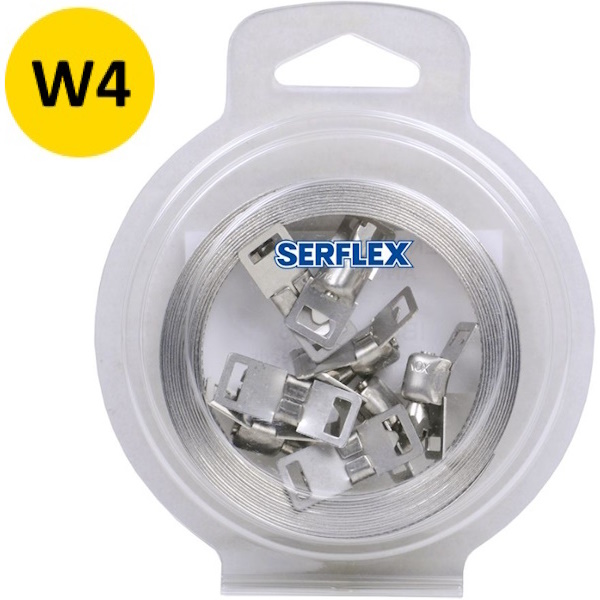 SERFLEX Nastro a Banda Perforata in INOX Aisi 304 (W4) da MT 3 con 6 Testine - R.E.I.T